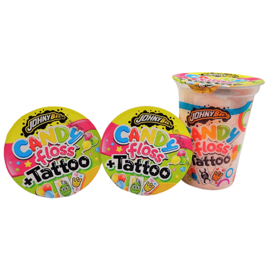 Candy Floss Zuckerwatte + Tattoo je 20g im 4er Pack