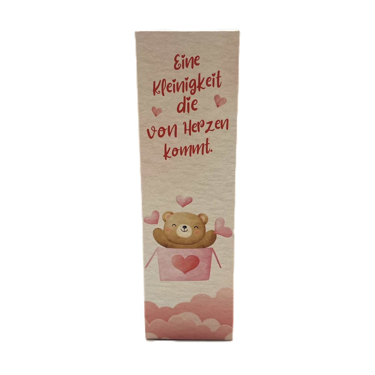 Schoko Herzen im Umkarton mit passendem Spruch- verpackt- je 65g