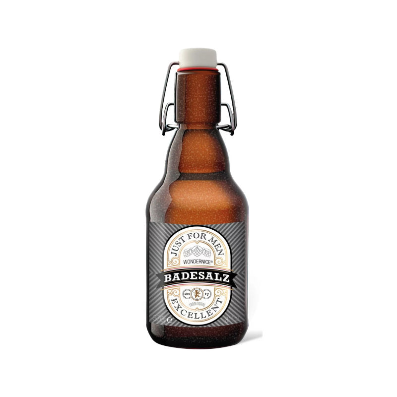 Badesalz in Glas - Bierflasche mit Bügelverschluß 370g