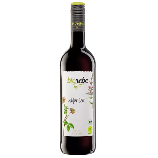 biorebe Merlot Rotwein trocken 12,5% je 0,25l im 6er Pack