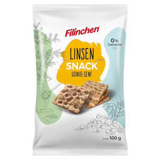Filinchen Linsen Snack Honig - Senf je 100g im 4er Pack